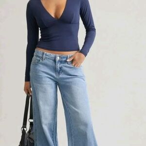NWT PacSun Low Rise Wide Leg Jeans